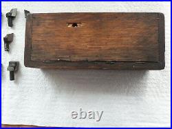 VERY RARE Antique OK TOOL HOLDER Co. Lathe Tool Holder/Wooden Box & Bits
