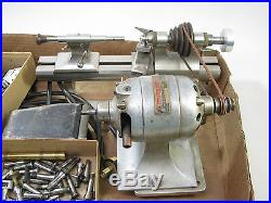 VINTAGE DERBYSHIRE WATCHMAKER JEWELERS LATHE REPAIR TOOL PARTS WithCOLLETS