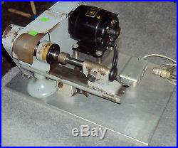 Vintage F. W. Derbyshire 8mm Watchmakers/jewelers Lathe With Bodine Motor