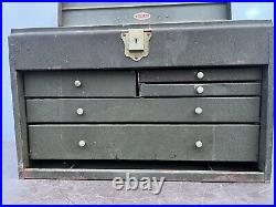 VTG Full of Tools Lathe DUNLAP 5-DRAWER MACHINIST TOOL BOX 20 x 8.5 x 13