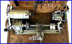 VTG WATCHMAKER LATHE UNIMAT SL-1000 With Variable Speed Auto Feed & Accessories