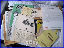 Vintage ATLAS Press Co LATHE metal M6-23 10-501 10-502 + 16 papers catalog TOOL