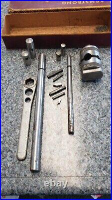 Vintage Armstrong Lathe Boring Bar Tool Set in Box w 3/4 & 1/2 Bars