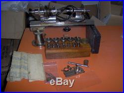 Vintage Boxed IME Watchmaker Lathe & Accessories Collets Chucks