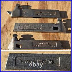 Vintage Craftsman 3pc. Turning Tool Holder Metal Lathe 2192 2194 2196 USA