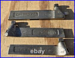 Vintage Craftsman 3pc. Turning Tool Holder Metal Lathe 2192 2194 2196 USA
