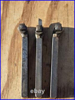 Vintage Craftsman 3pc. Turning Tool Holder Metal Lathe 2192 2194 2196 USA