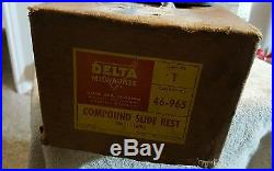 Vintage Delta Milwaukee 46-965 Compound Slide Rest for 11 Wood Lathes