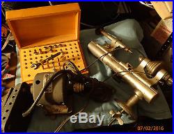 Vintage German G. Boley Watchmakers Lathe w Motor, Pedal & Accessories