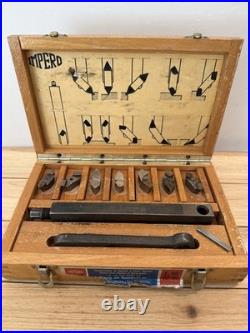 Vintage Impero T. 10 PLP-KIT Lathe Tool Holder & Carbide Turning Set Box RARE