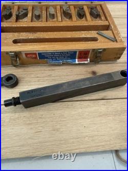 Vintage Impero T. 10 PLP-KIT Lathe Tool Holder & Carbide Turning Set Box RARE