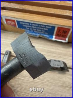 Vintage Impero T. 10 PLP-KIT Lathe Tool Holder & Carbide Turning Set Box RARE