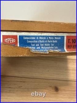 Vintage Impero T. 10 PLP-KIT Lathe Tool Holder & Carbide Turning Set Box RARE