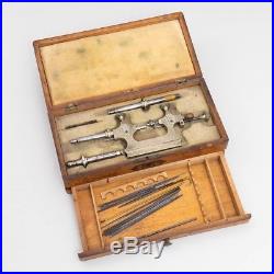 Vintage Jacot Watchmakers Lathe Pivot Tool + Metal Files & Custom Wood Box