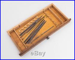 Vintage Jacot Watchmakers Lathe Pivot Tool + Metal Files & Custom Wood Box