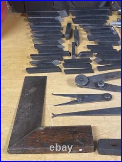 Vintage L. S. Starrett Tools Machinist Tools Rex Blue Chip Cutting Bars Lathe Wow