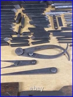 Vintage L. S. Starrett Tools Machinist Tools Rex Blue Chip Cutting Bars Lathe Wow