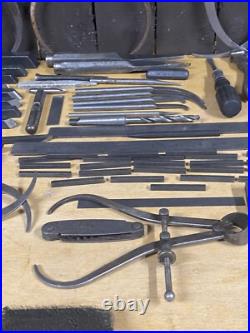 Vintage L. S. Starrett Tools Machinist Tools Rex Blue Chip Cutting Bars Lathe Wow