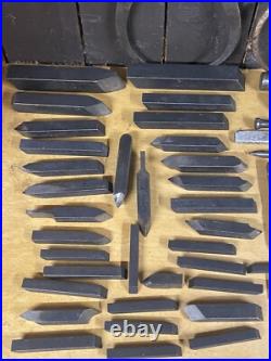 Vintage L. S. Starrett Tools Machinist Tools Rex Blue Chip Cutting Bars Lathe Wow