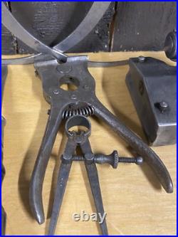 Vintage L. S. Starrett Tools Machinist Tools Rex Blue Chip Cutting Bars Lathe Wow