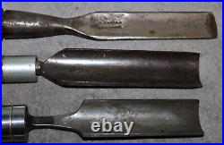 Vintage Lathe Gouge Chisels Lot Of 8 Extra Long Handles Wm Greaves & Sons+more