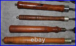 Vintage Lathe Gouge Chisels Lot Of 8 Extra Long Handles Wm Greaves & Sons+more