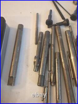 Vintage Lot USA Union Twist Standard Tool Metal Lathe Mandrel Cutter End Mill