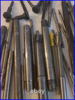 Vintage Lot USA Union Twist Standard Tool Metal Lathe Mandrel Cutter End Mill