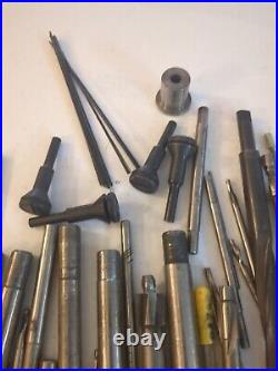 Vintage Lot USA Union Twist Standard Tool Metal Lathe Mandrel Cutter End Mill