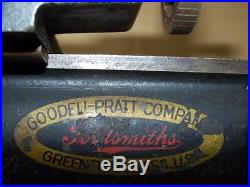 Vintage No 125 Goodell-pratt Toolsmiths Lathe No. 132 Cross Slide Original Chuck