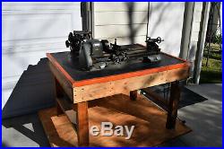 Vintage ORIGINAL Sears Craftsman 6 metal Cutting Bench lathe 101.21400 + Table