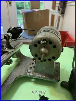 Vintage Peerless Jewelers disk top lathe With Watch Craft Motor (SR1)