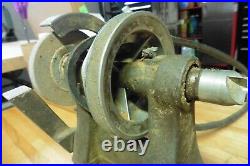 Vintage Powr-Kraft wood lathe cast Montgomery Ward withdisc sander grinder drill