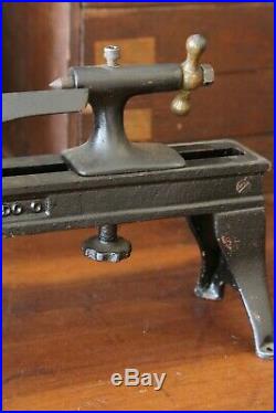 Vintage Sypher Mfg Watchmakers / Jewelers Lathe Cast Iron Legs Toledo No motor