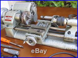 Vintage Unimat DB200 mini lathe with Accessories and Box