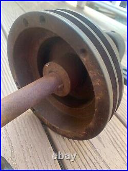 Vintage Wade Tool Co. Lathe Jack Shaft Assembly, 4 Step Pulley Made in USA
