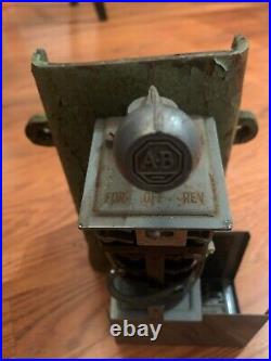 Vintage Wade Tool Lathe, Allen-Bradley Reversing Drum Switch Bulletin BUL-350
