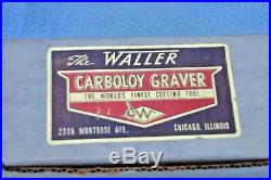 Vintage Waller Carbide Graver Set Watchmaker Watch Repair Tool Jewelers Lathe