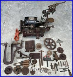Vintage Walter C. Guilder Lathe Set & Accessories Diehl Motor
