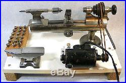 Vintage Watchmakers / Jewelers Moseley Lathe with 18 Collets