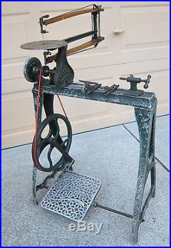Vtg SMALL HOBBIES TREADLE LATHE & SAW, MADE IN ENGLAND