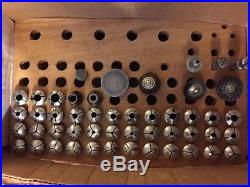 Watchmaker Jeweler Lathe 8mm Derbyshire / WW Collet Set 50pc with Wooden Tray