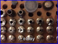 Watchmaker Jeweler Lathe 8mm Derbyshire / WW Collet Set 50pc with Wooden Tray