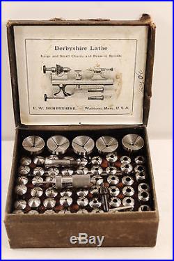 Watchmaker Jeweler Lathe Derbyshire WW Collet Set 66pc w Box Moseley ...