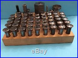 Watchmaker Jewelers Lathe Collets Dale, 50 Collets, Holder Lot