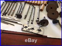 Watchmaker lathe and assorted tools and attachments