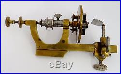 Watchmaker's Swiss brass & steel lathe ca 1880-85, unusual, antique rf25178