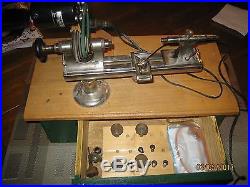 Watchmakers Jewelers Lathe 8 mm with Base, motor & Collets