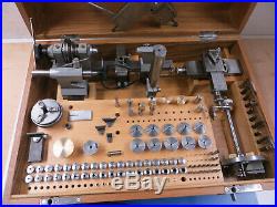 Watchmakers Lathe Andrä & Zwingenberg with accessories in wooden box