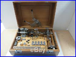 Watchmakers Lathe Andrä & Zwingenberg with accessories in wooden box